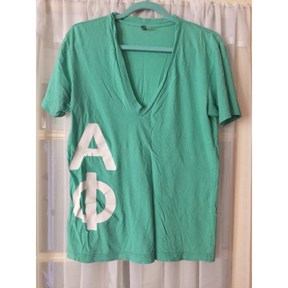 Alpha phi American apparel turquoise vneck